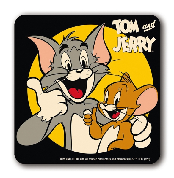 Tom & Jerry - Thumbs Up - Coasters - black